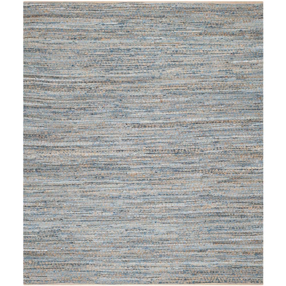 Cape Cod 8' x 10' Blue and Natural Wool Area Rug