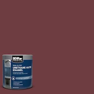 1 qt. #BXC-90 Wild Cranberry Semi-Gloss Enamel Urethane Alkyd Interior/Exterior Paint
