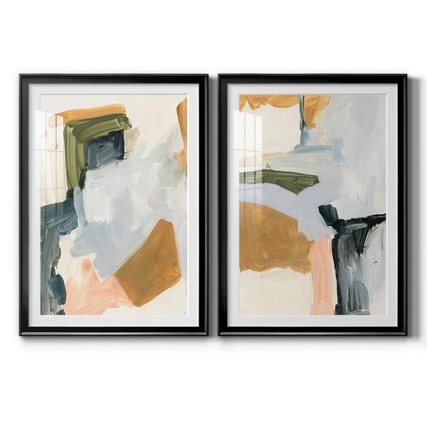Wexford Home Palette Meld I by Wexford Homes 2-Pieces Framed Abstract Paper Art Print 36.5 in. x26.5 in.