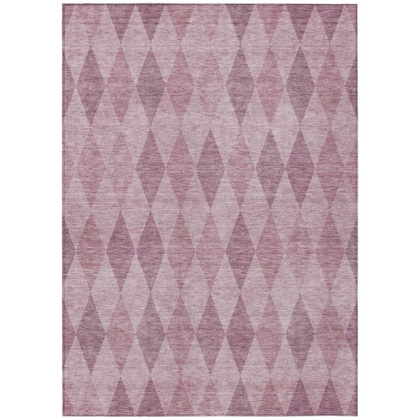 Chantille ACN561 Blush 5 ft. x 7 ft. 6 in. Machine Washable Indoor/Outdoor Geometric Area Rug