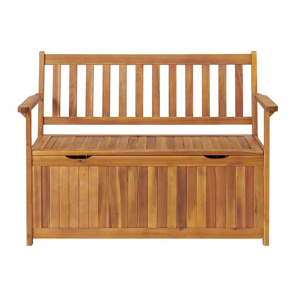 Londonderry 47" Acacia Wood Outdoor Storage Bench