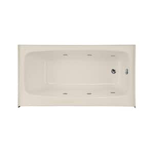 Trenton 54 in Acrylic Rectangular Drop-in Whirlpool and Air Bath Bathtub in Biscuit
