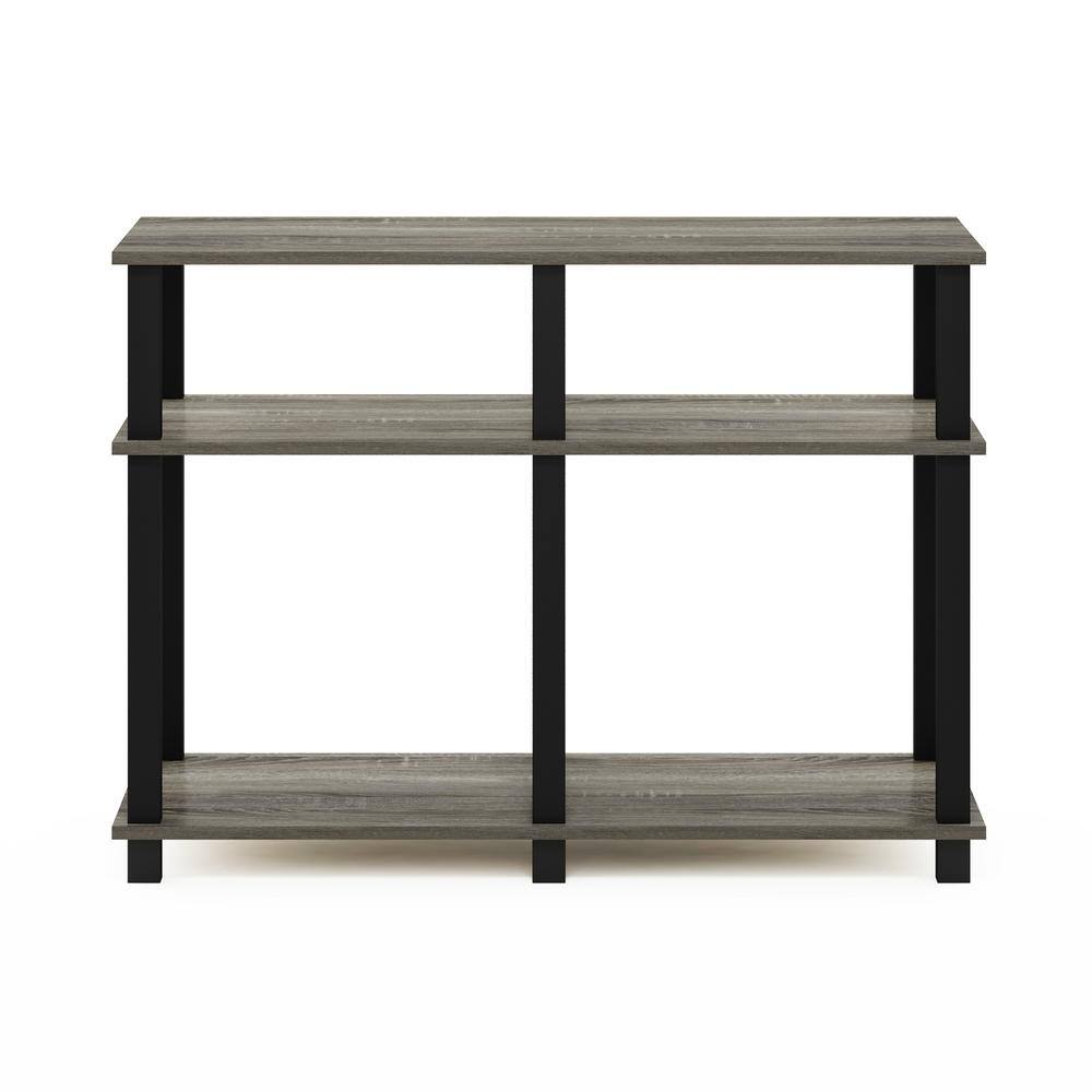 Chic French Oak and Black 40" Turn-N-Tube TV Stand
