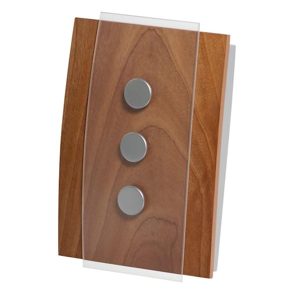 Honeywell Decor Series Wireless Door Chime, Wood with Satin Nickel Accent