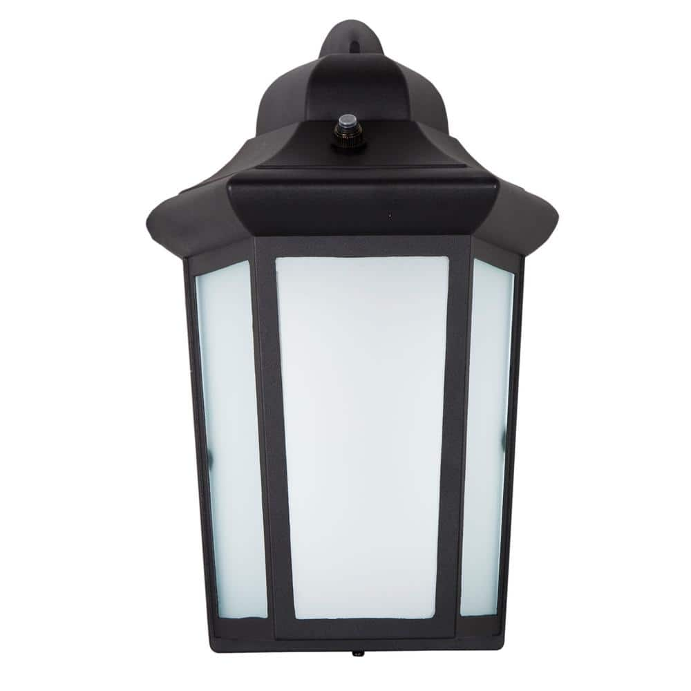 Maxxima 1 Light Black Led Outdoor Wall Lantern Sconce With Dusk To Dawn Sensor Mel 9100w The