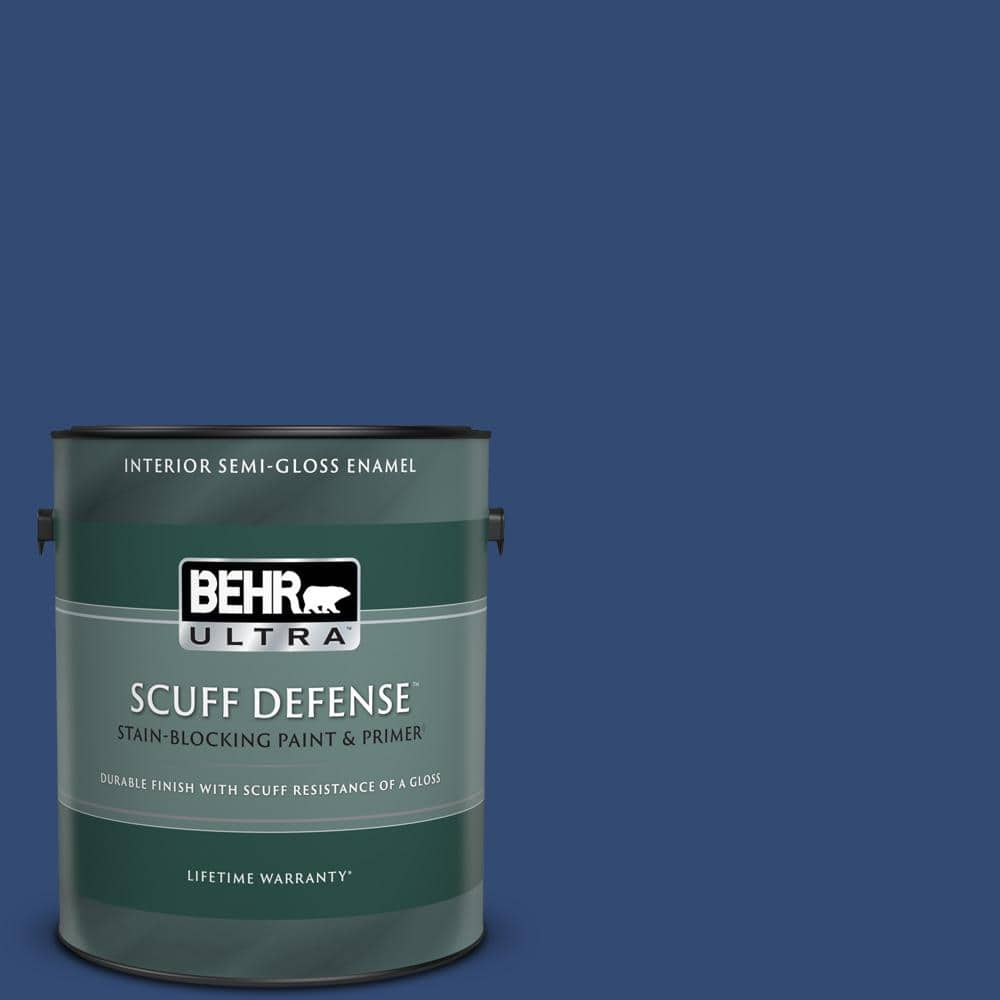 BEHR PREMIUM 1 gal. #S-H-580 Navy Blue Semi-Gloss Direct to Metal  Interior/Exterior Paint 323001 - The Home Depot