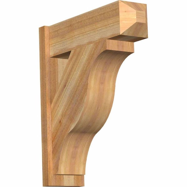 Ekena Millwork 8 in. x 30 in. x 26 in. Fuston Craftsman Rough Sawn Western Red Cedar Outlooker