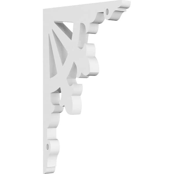 Ekena Millwork 5/8 in. W x 5 in. H x 8 in. D PVC Riley Bracket