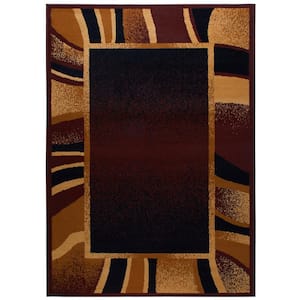 Premium Rizzy Brown/Beige 5 ft x 7 ft. Modern Area Rug