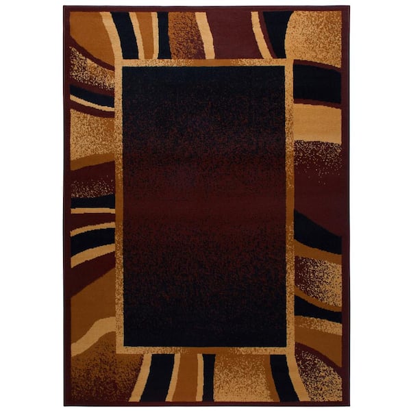 Home Dynamix Premium Rizzy Brown/Beige 5 ft x 7 ft. Modern Area Rug