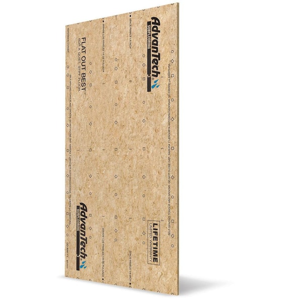 AdvanTech 23/32 in. x 4 ft. x 8 ft. Struct-1 Rated Oriented Strand Board Tongue and Groove Subfloor Panel