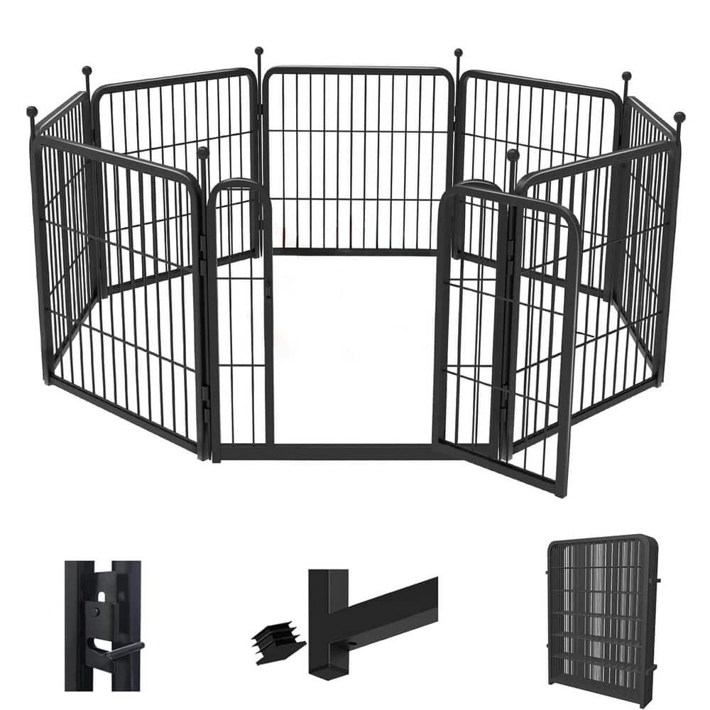 40 in. Heavy Duty Metal Dog Playpen 8 Panels Portable Pet Fence for Large Medium Small Dogs Indoor Outdoor Yard Camping price history on PriceWatchPro