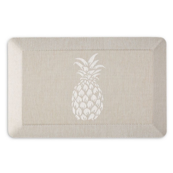 Cozy Living Home Sweet Home Border Grey Black 17.5 in. x 55 in. Runner Kitchen Mat