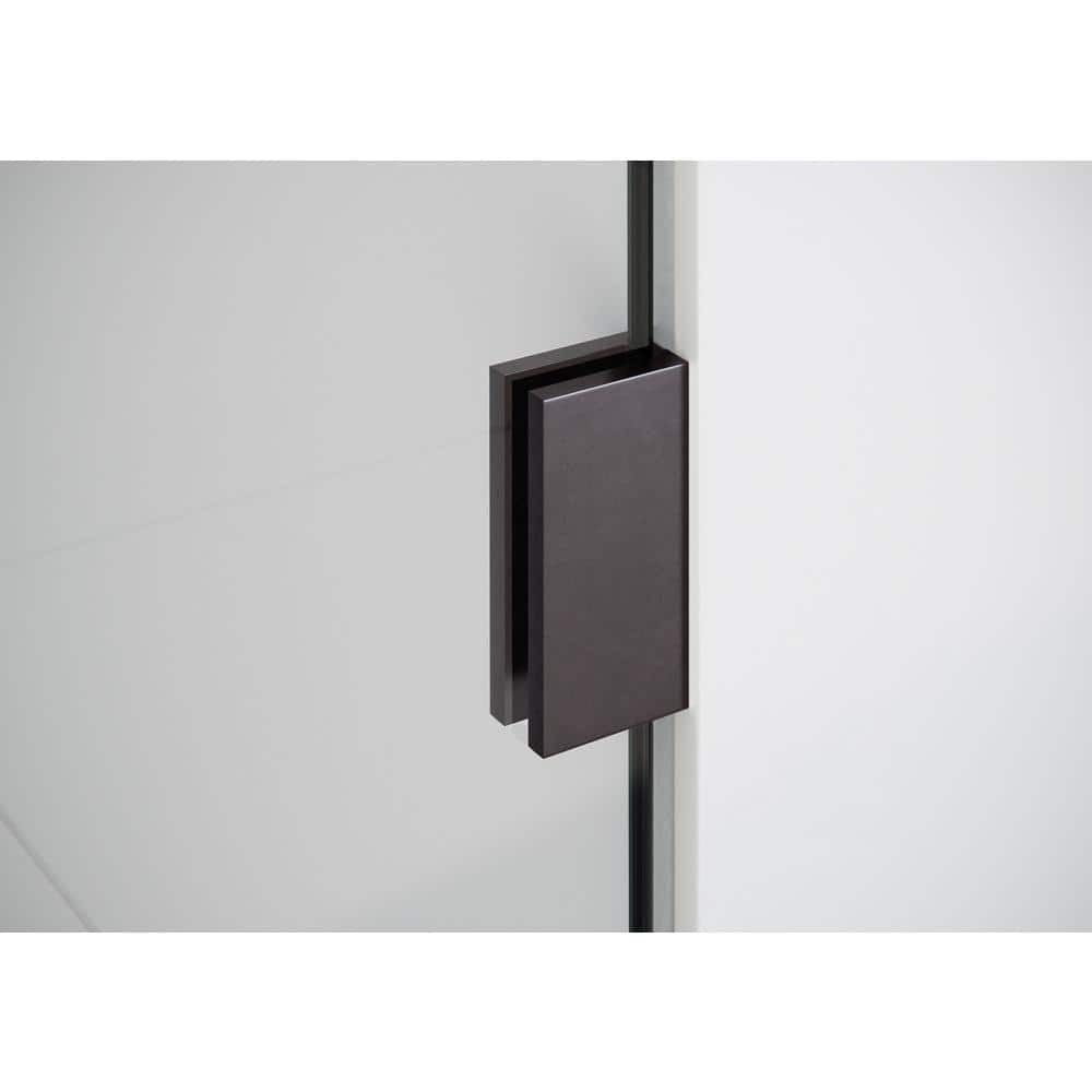 Illume 37.25" x 78" Frameless Shower Door in Oil Rubbed Bronze with Clear Glass