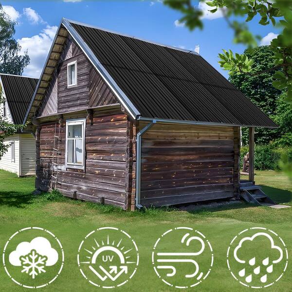 Galvanized Steel Roof Panels - 8 Pack Corrugated Metal Sheets For Sheds & DIY