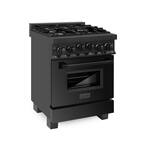 24" 2.8 cu. ft. Gas Range in Black Stainless Steel with Brass Burners