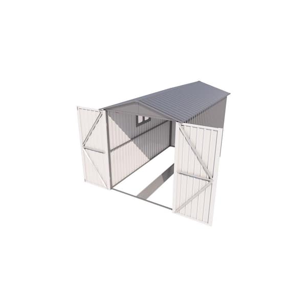 5.51 ft. x 10 ft. Metal Motorcycle Shed-Stylish Outdoor Shelter for Bikes, Tools and Gear (55 sq. ft.)