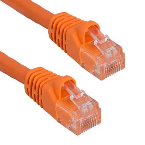 10 ft. Cat5e 350 MHz UTP Snagless Crossover Ethernet Network Patch Cable, Orange