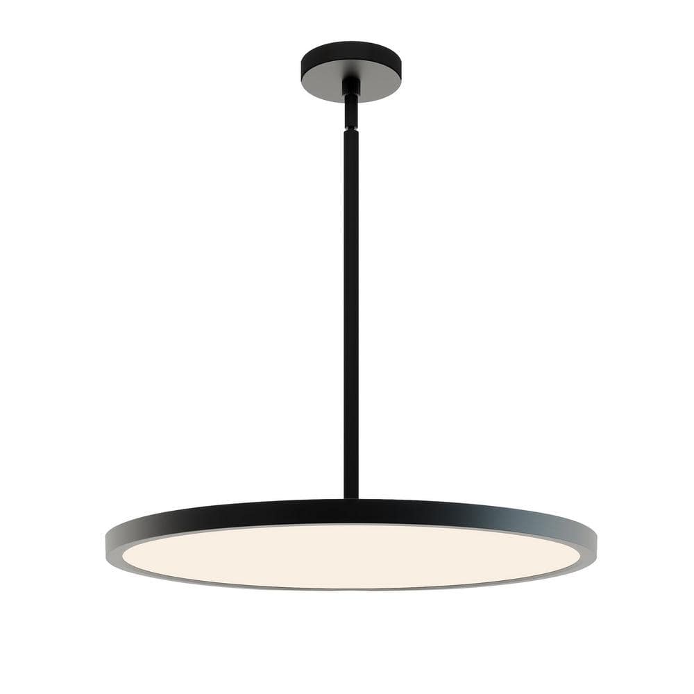Edge 24" Black Aluminum LED Round Pendant Light