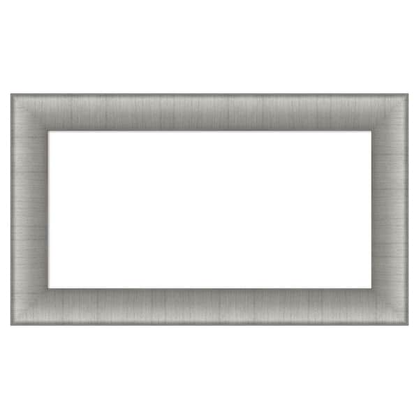 Amanti Art Elegant Brushed Pewter 29 in. x 17 in. Polystyrene Framed Dry Erase Magnetic Memo Board
