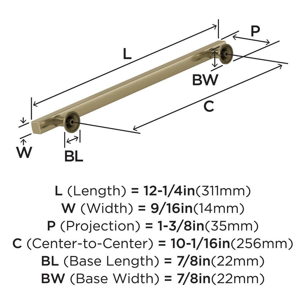 Golden Champagne Modern Polished Bronze Cabinet Pull