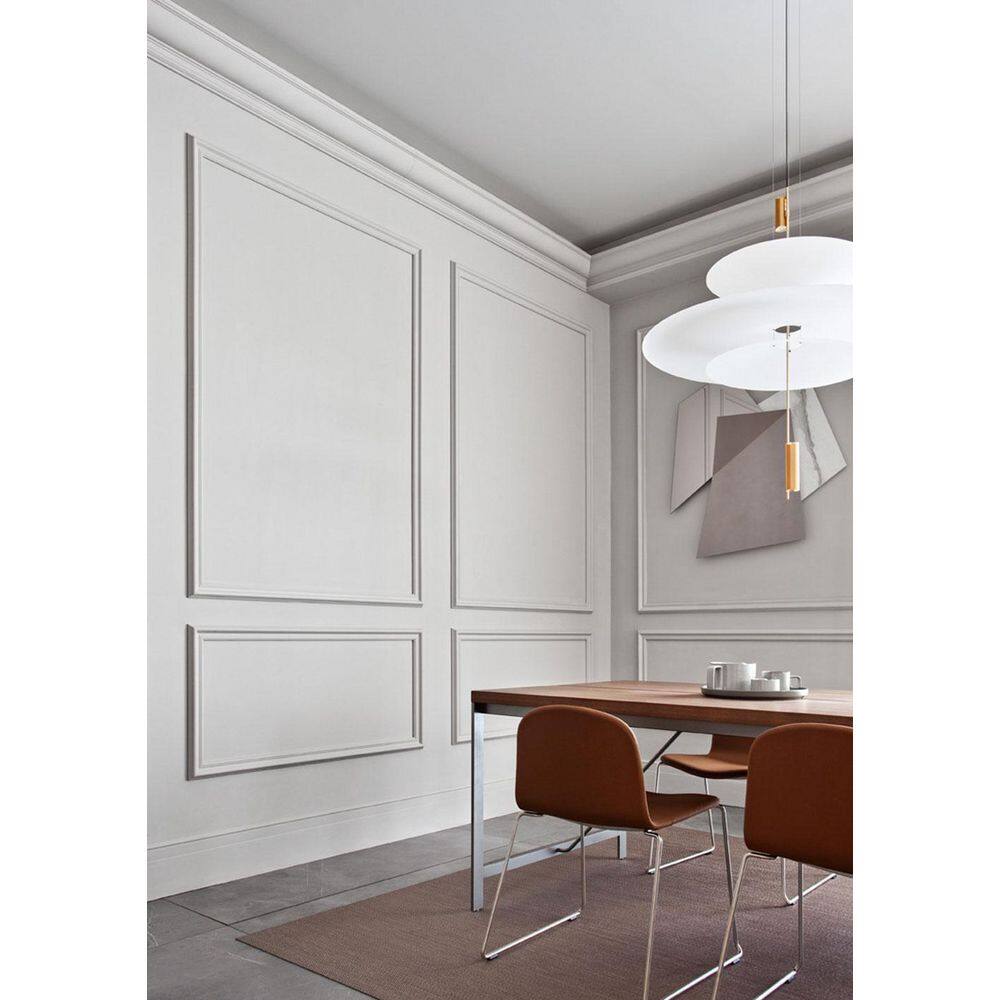 7.88'' H White Polystyrene Baseboard Moulding Set of 3