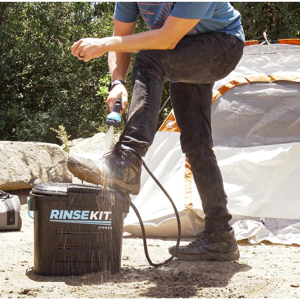Black and Blue Portable Pressurized Outdoor Shower