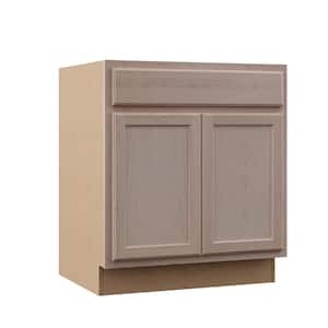 Hampton Assembled 30x34.5x24 in. Sink Base Cabinet in Unfinished Beech