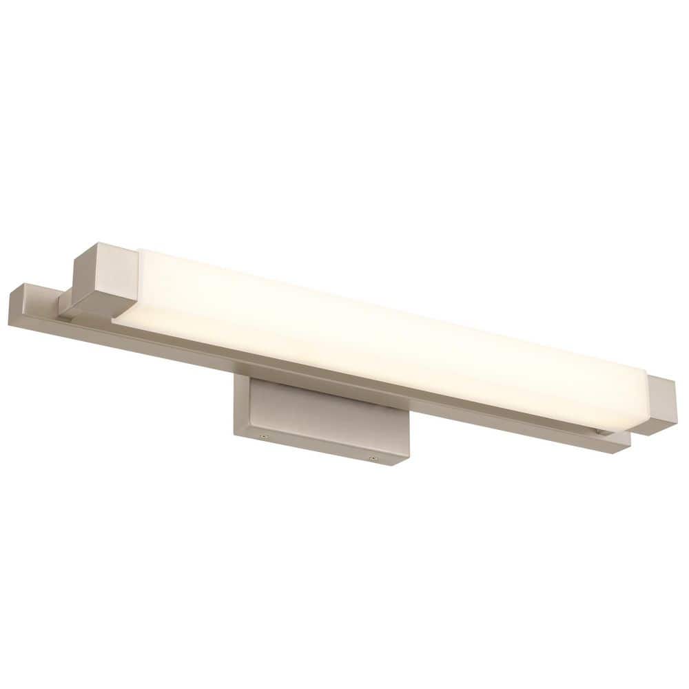 26 in. Brushed Nickel Integrated LED Bathroom Vanity Light Bar with Acrylic Shade 3CCT Dimmable (1-Light) price history on PriceWatchPro