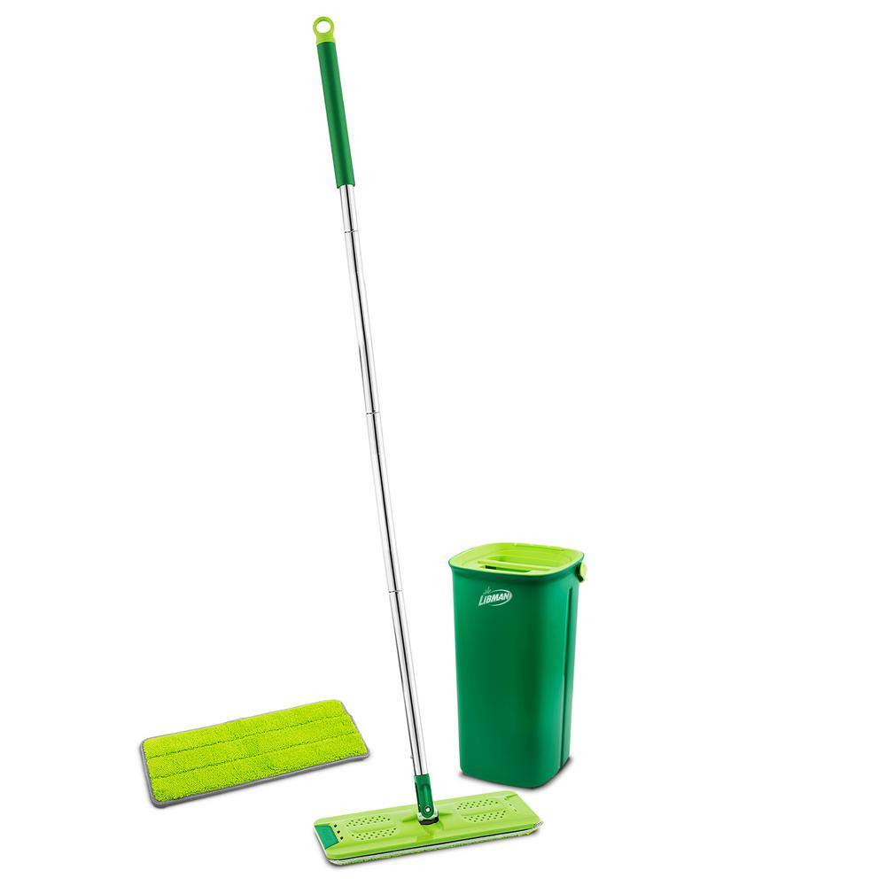 Libman Green Microfiber Mop with Dual Chamber Bucket System