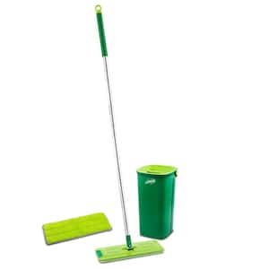 Rinse 'N Wring Microfiber Flat Mop and Bucket System with Extra Refill Pad