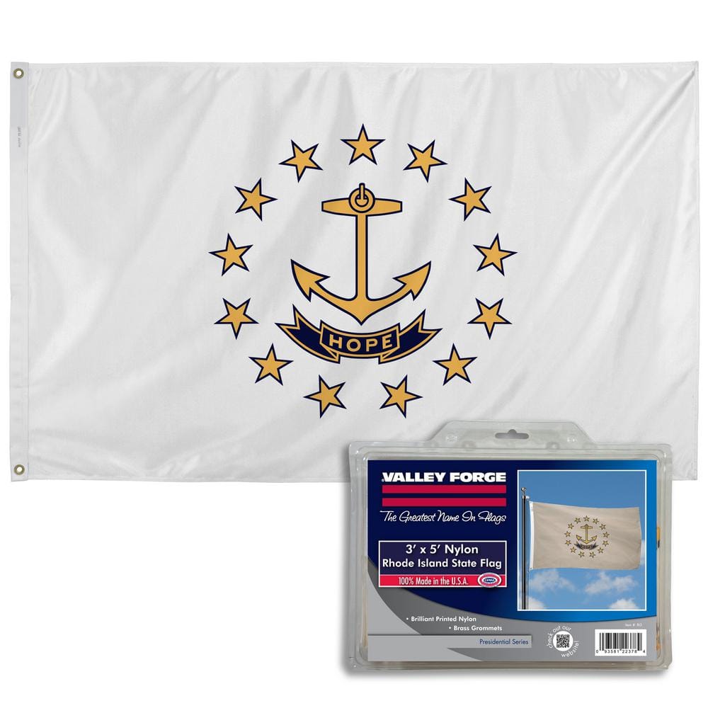 RI Flags Polyester Anley Fly Breeze 3x5 Foot Rhode Island State Flag