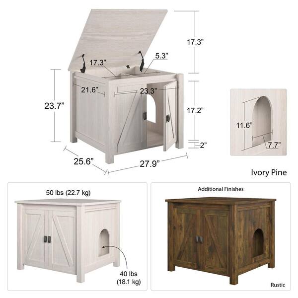 2 litter box enclosure
