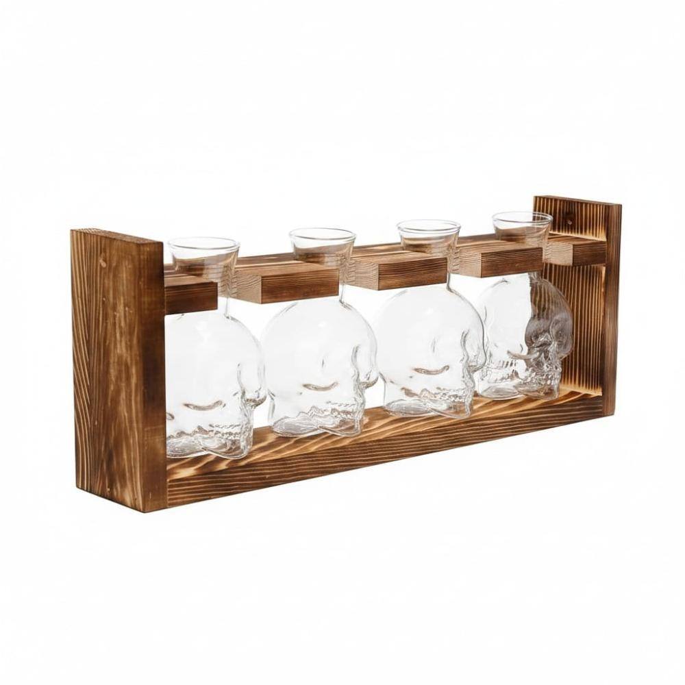 2+1 Skull Plant Terrarium with Wooden Stand, Propagation Station for Home Office Decor, Halloween Father Gift price history on PriceWatchPro