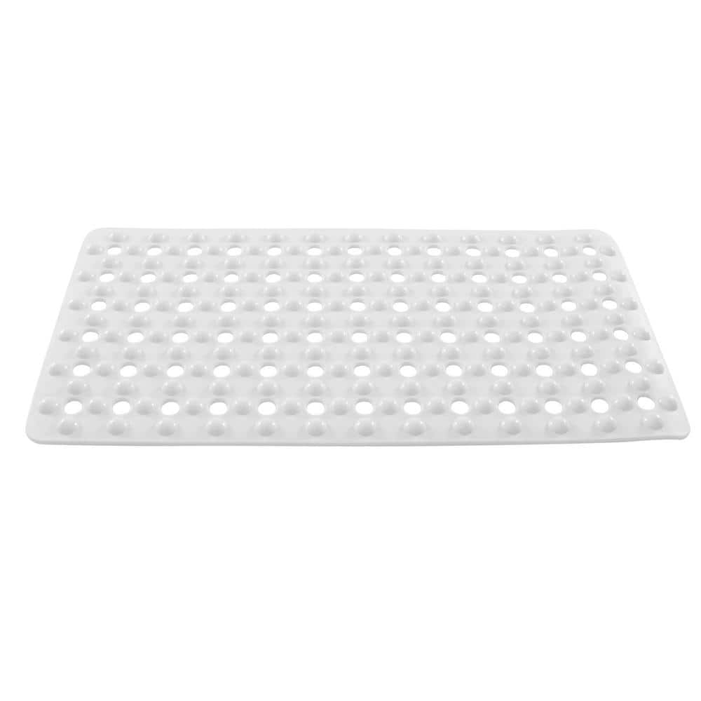 Bath Bliss Non-slip Bubble Texture Bath Mat In White 10243-white - The 