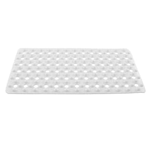 Non-Slip Bubble Texture Bath Mat in White