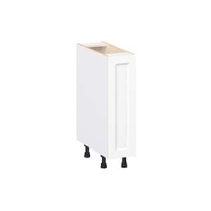 Laramie 9 in. W x 24 in. D x 34.5 in. H Assembled Full Height Door Base Kitchen Cabinet in Painted Bright White