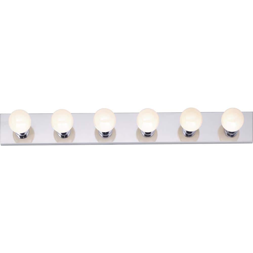 Nuvo 36 in. 6-Light Polished Chrome Vanity Light with No Shade price history on PriceWatchPro