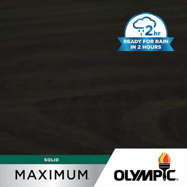 Olympic Maximum 1 gal. SC-1050 Mystic Black Solid Color Exterior Stain and Sealer in 1