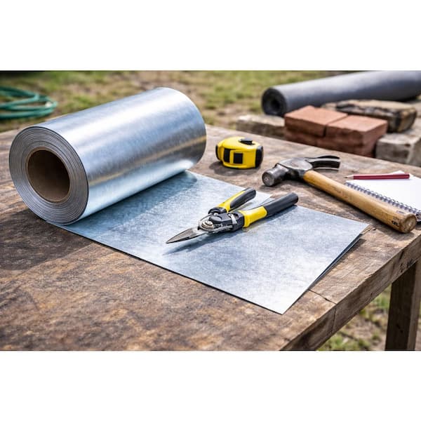 Ejoy 20 in. x 50 ft. Galvanized Steel Roof Roll Valley Flashing