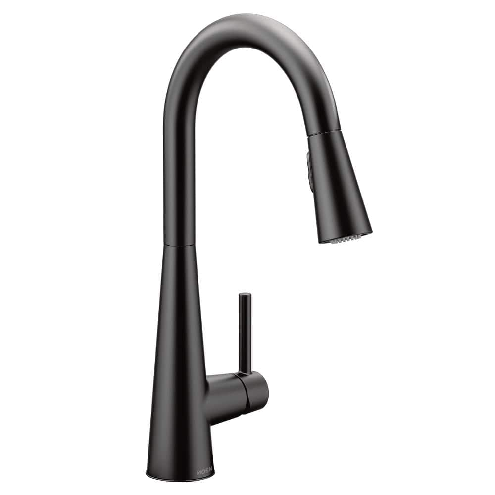 MOEN Sleek Single-Handle Pull-Down Sprayer Kitchen Faucet with Reflex and  Power Clean in Matte Black 7864BL - The Home Depot