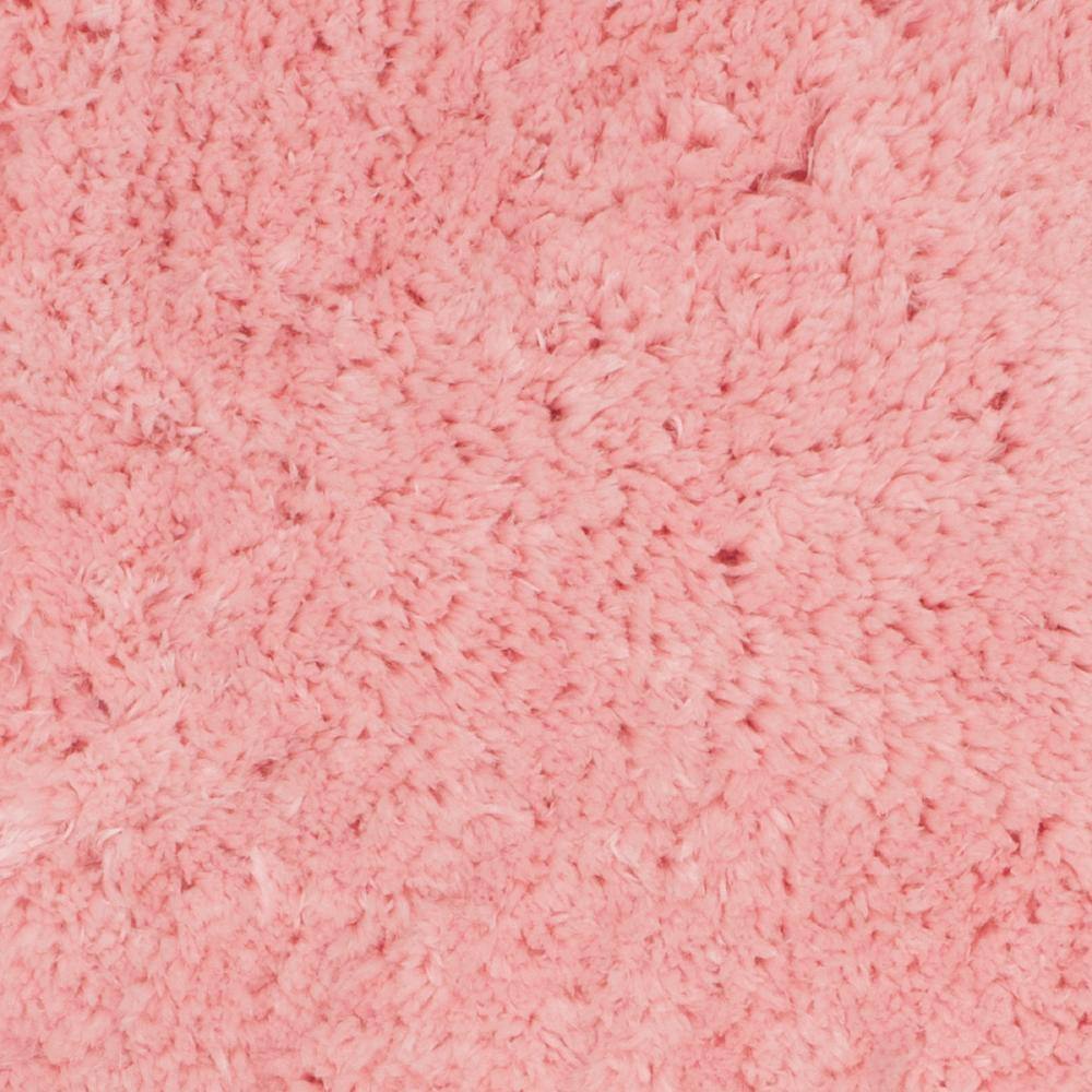 Pink Hand-Tufted Shag Area Rug with Synthetic Sheepskin