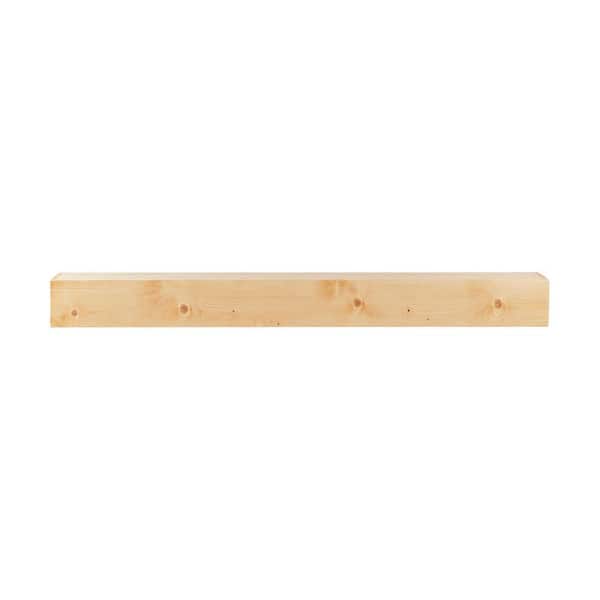 Fireplace Mantel, 72 in. x 8 in. x 5 in. Decorative Wall Shelf, Wall Mounted Floating Farmhouse Shelf, Rustic Natural