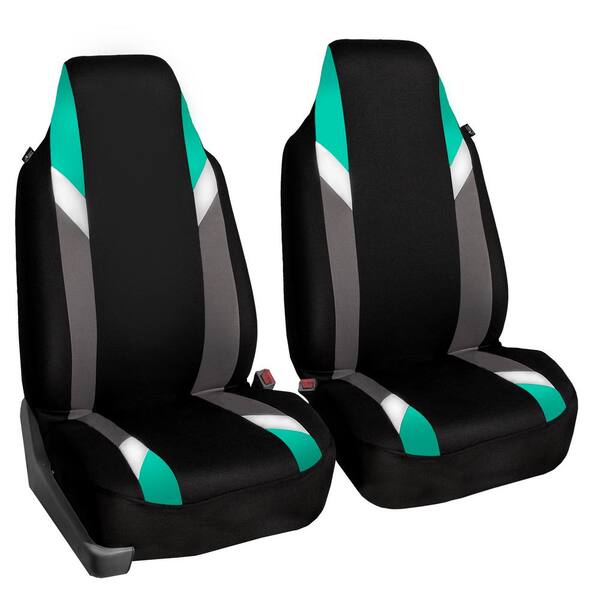FH Group Supreme Modernistic Polyester 21 in. x 20 in. x 2 in. Half Set Seat Covers