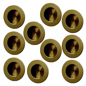 FHIX 2-9/16 in. Dia Satin Brass PVD Stainless Steel Circular Flush Cup Pull (10-Pack)