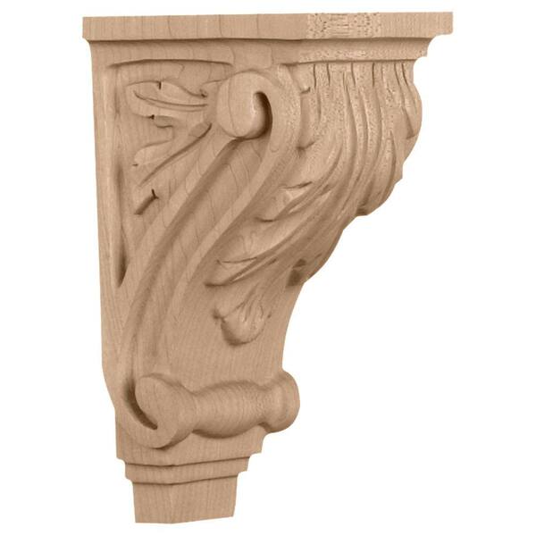 Ekena Millwork 3-1/2 in. x 4 in. x 7 in. Cherry Small Acanthus Corbel