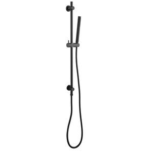 1-Spray Handheld Hand Shower with 1.8 GPM with 27.5 in. Slide Bar in Matte Black