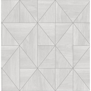 Cheverny Light Grey Wood Tile Light Grey Paper Strippable Roll (Covers 56.4 sq. ft.)