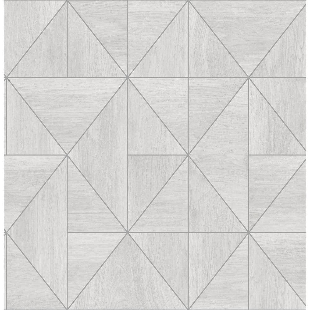 Decorline Cheverny Light Grey Wood Tile Light Grey Wallpaper Sample