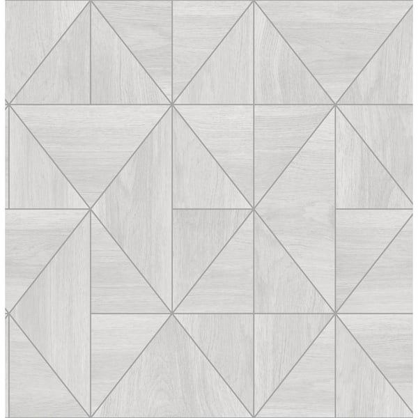 Decorline Cheverny Light Grey Wood Tile Light Grey Wallpaper Sample